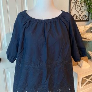 TALBOTS navy blue Blouse